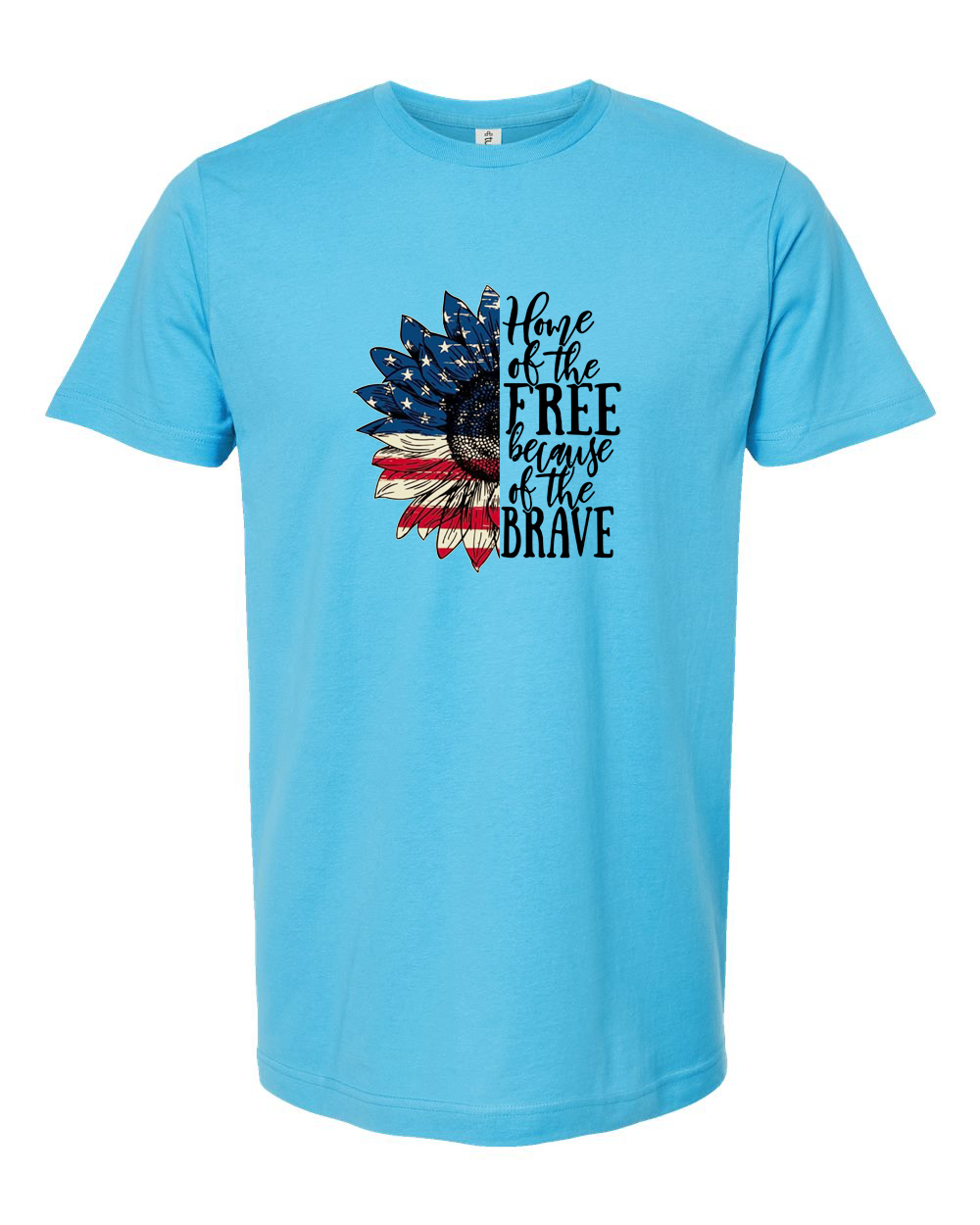 Home of the Free Because of the Brave (Black Background) Tee - Unisex Fine Jersey T-Shirt