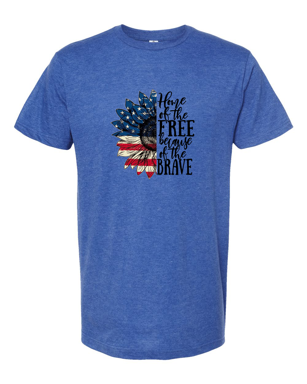 Home of the Free Because of the Brave (Black Background) Tee - Unisex Fine Jersey T-Shirt