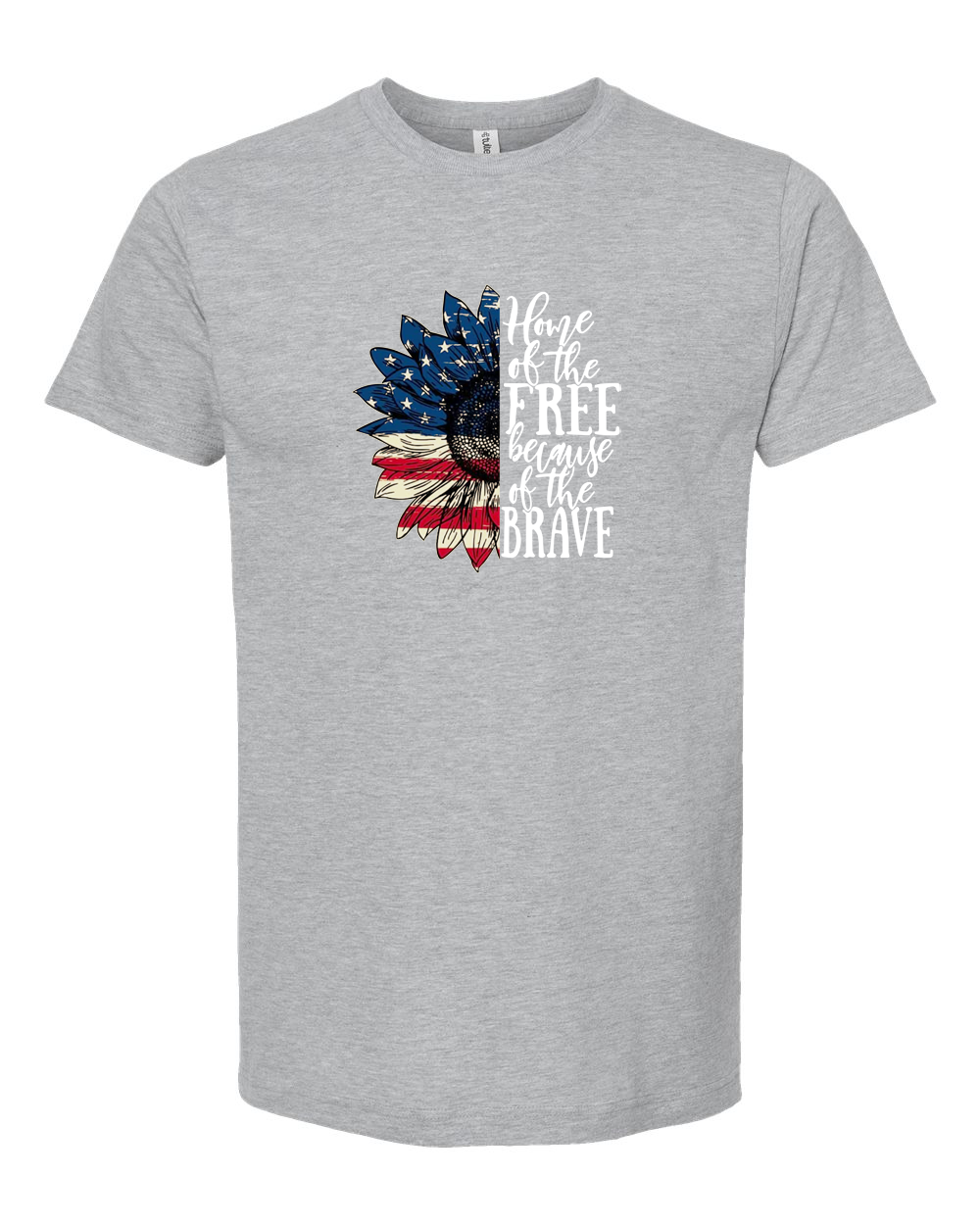 Home of the Free Because of the Brave (Light Background) Tee - Unisex Fine Jersey T-Shirt