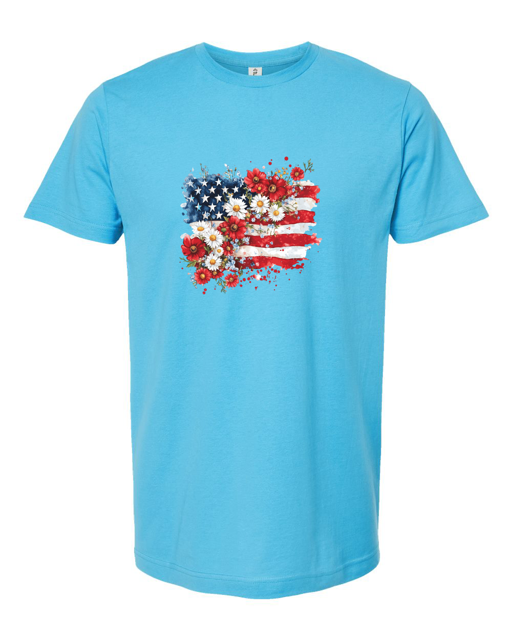 Floral Flag Tee - Unisex Fine Jersey T-Shirt