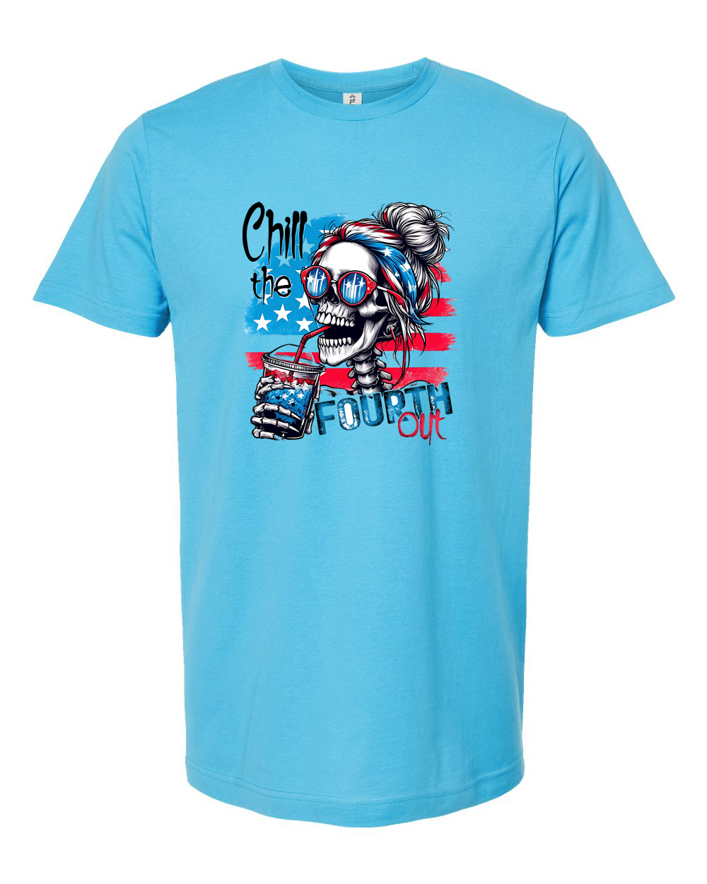 Chill the Fourth Out Skull Tee - Unisex Fine Jersey T-Shirt