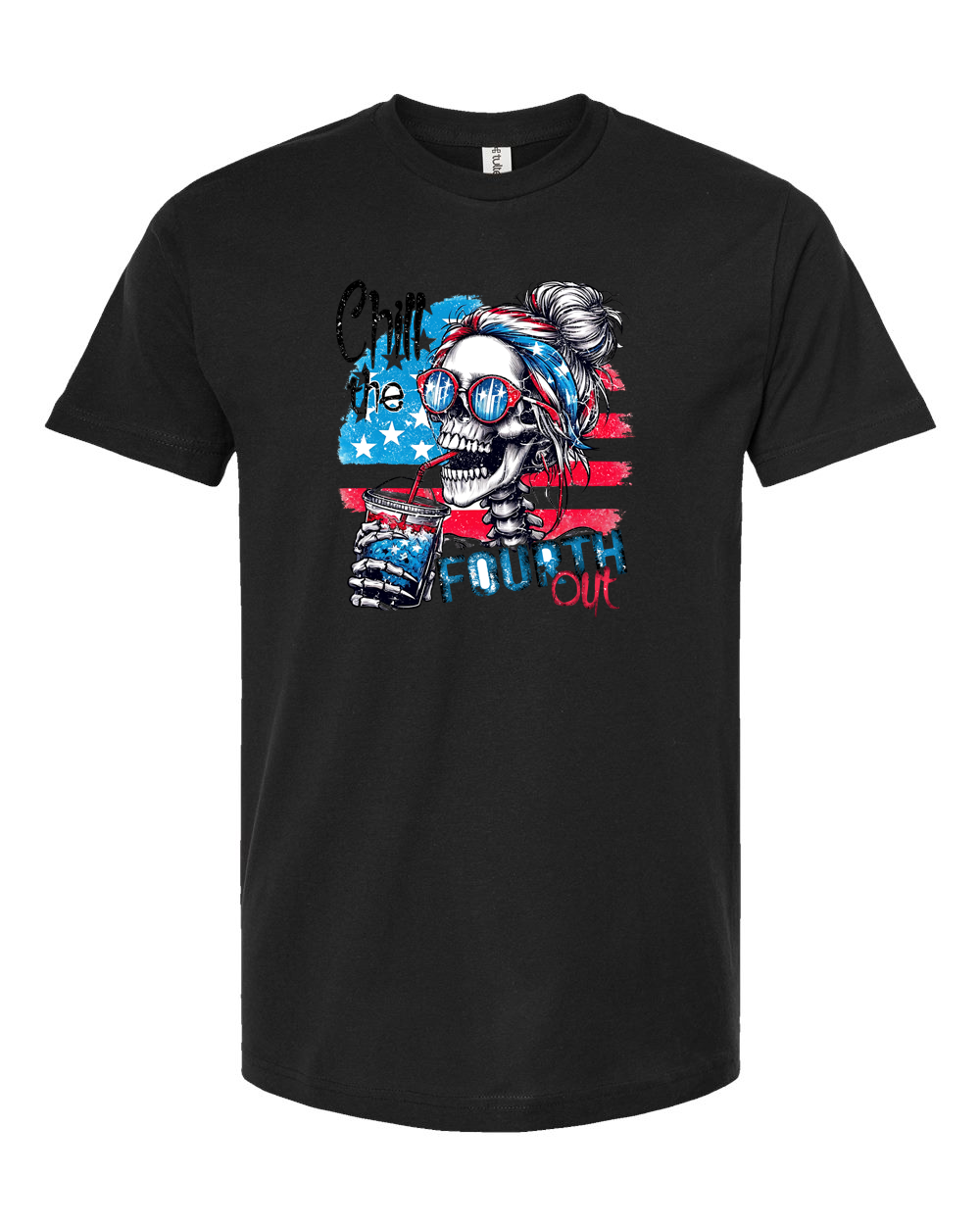 Chill the Fourth Out (Distressed) Tee - Unisex Fine Jersey T-Shirt