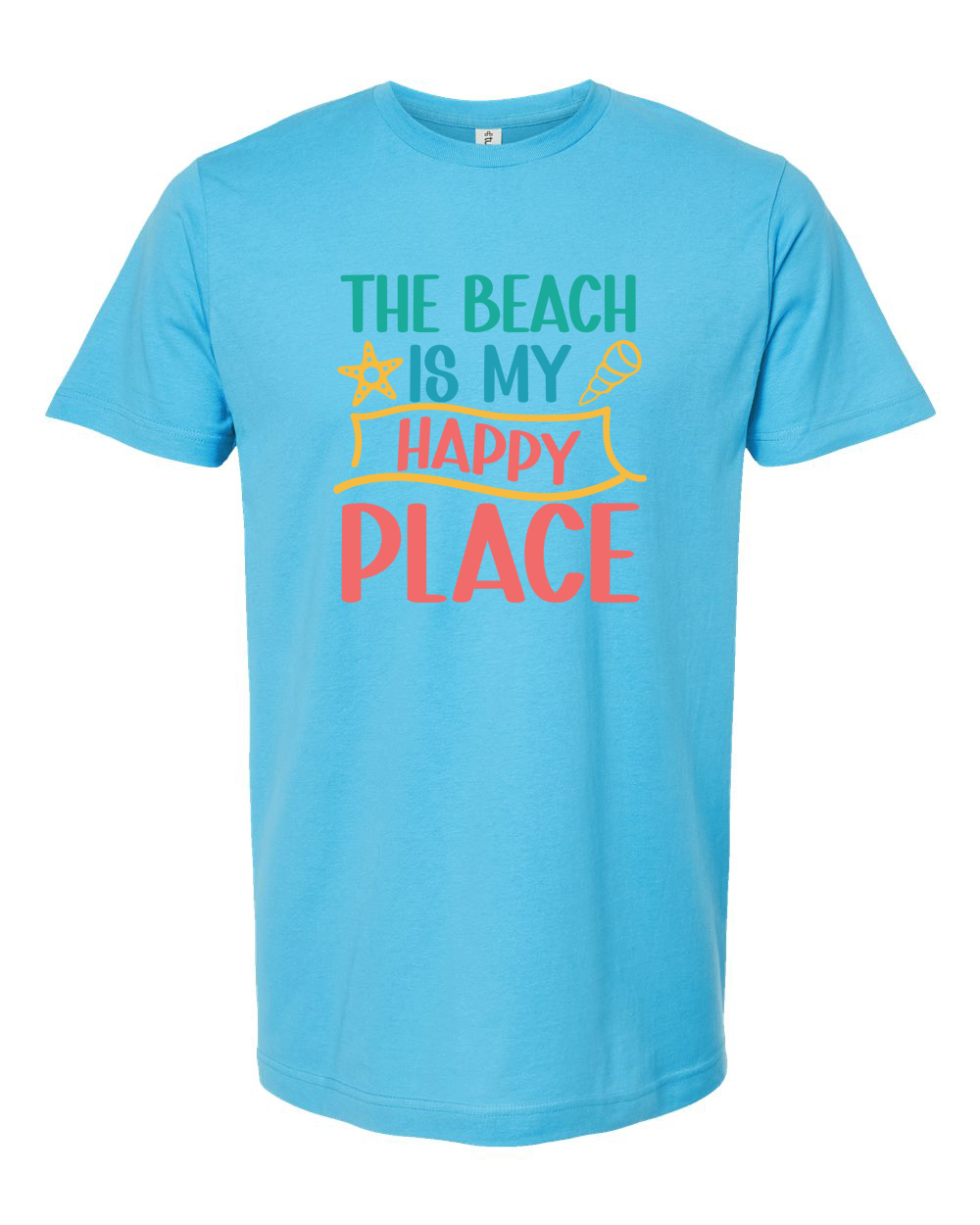 The Beach Is My Happy Place Tee - Unisex Fine Jersey T-Shirt