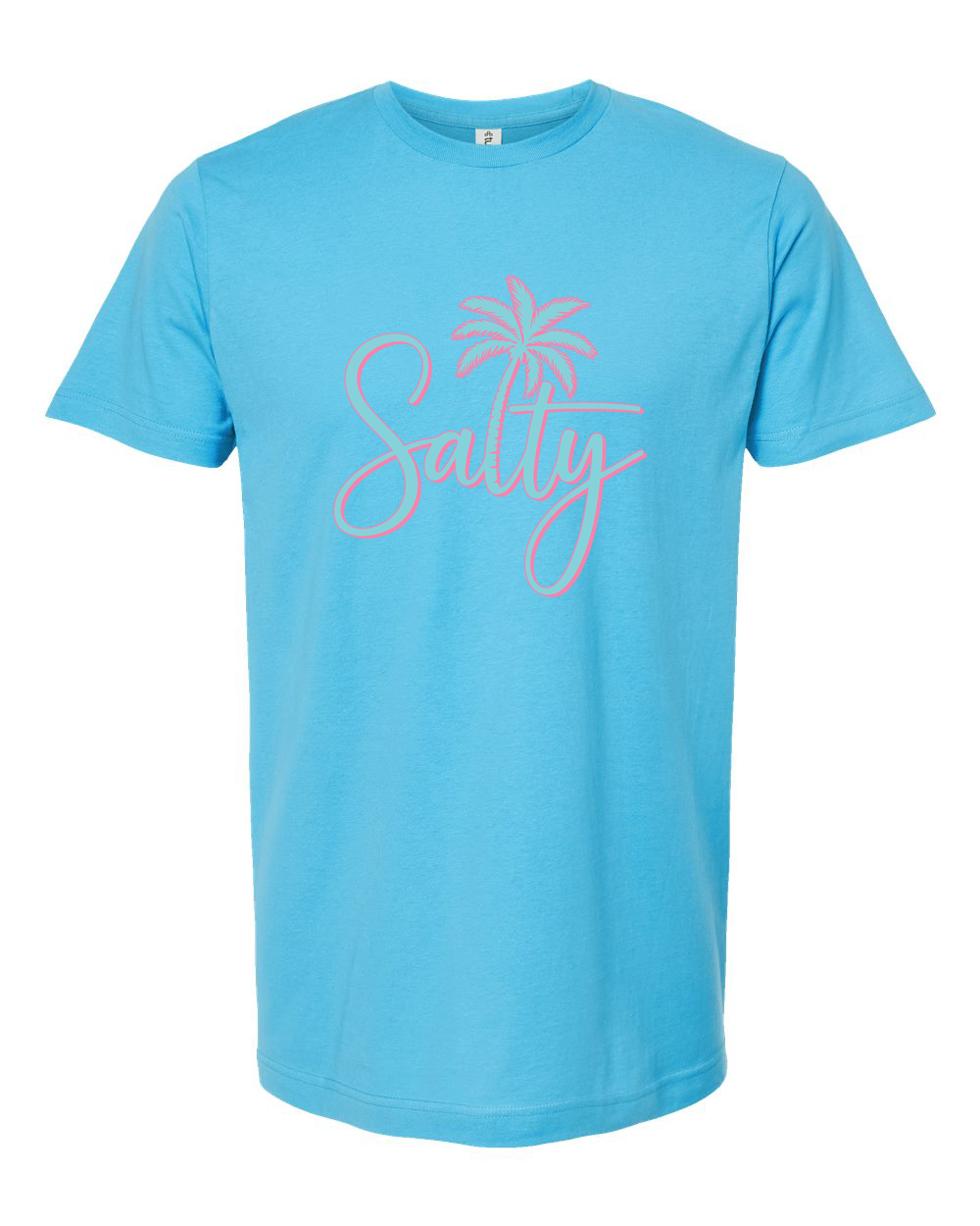 Salty Script Tee (Teal) - Unisex Fine Jersey T-Shirt