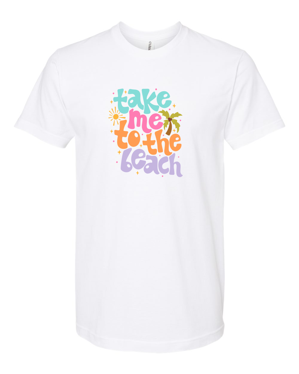 Take Me to the Beach Tee (Hand Lettered) - Unisex Fine Jersey T-Shirt