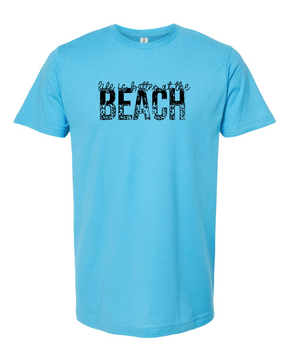 Life Is Better at the Beach Tee (Distressed) - Unisex Fine Jersey T-Shirt