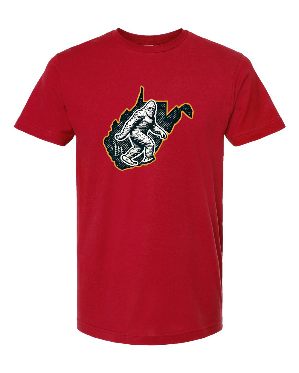 Classic Bigfoot Outline Tee - Unisex Fine Jersey T-Shirt