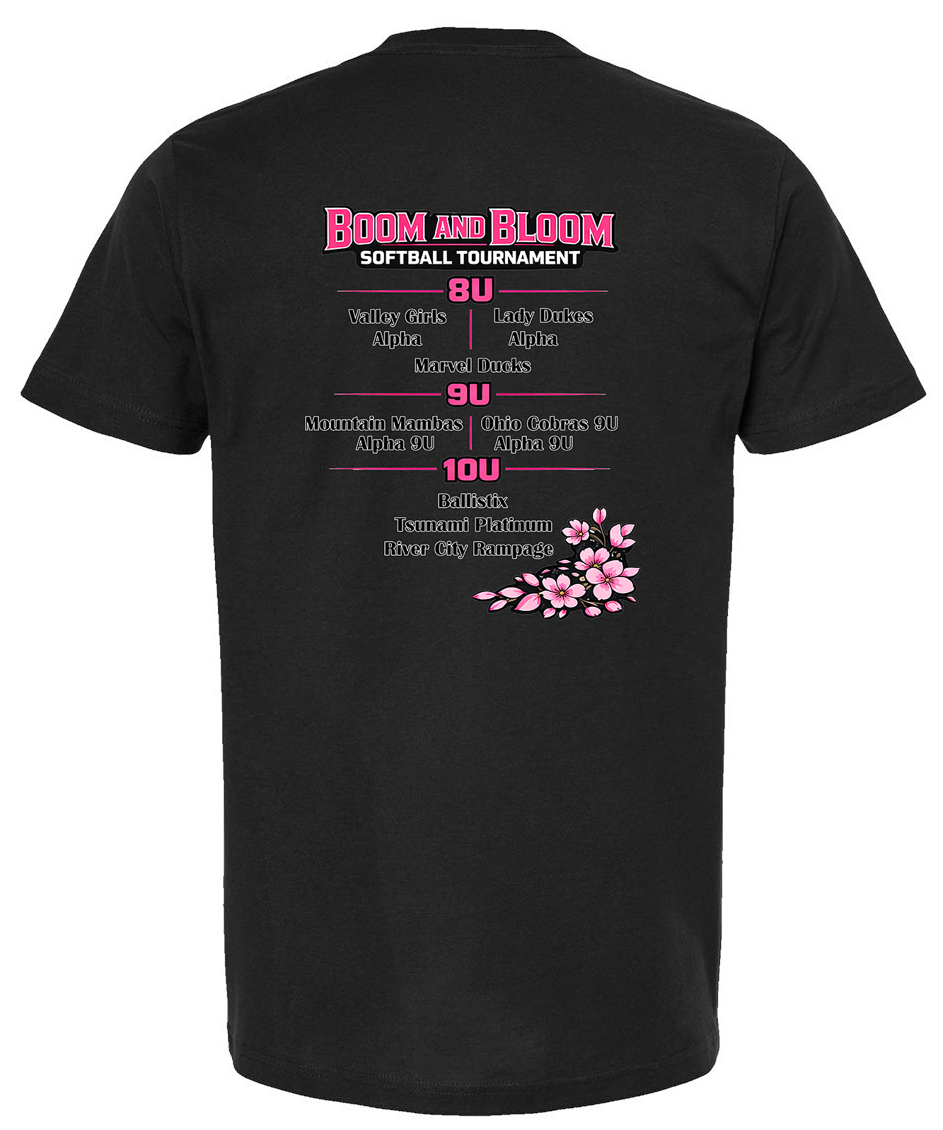 Official Mountain Mambas Boom and Bloom Softball Tournament Shirt (PRE-ORDER / EVENT DELIVERY)