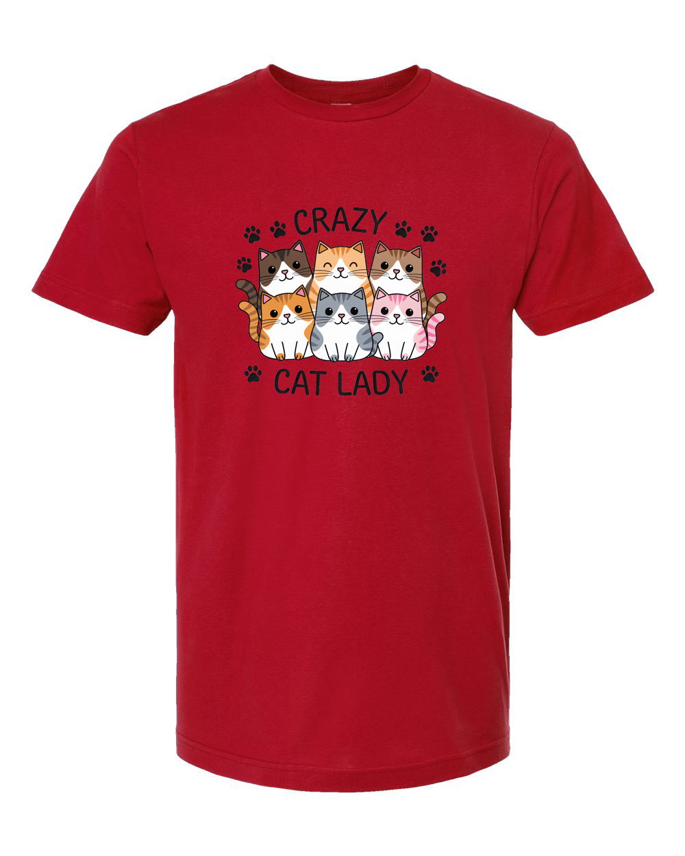Crazy Cat Lady Tee - Unisex Fine Jersey T-Shirt