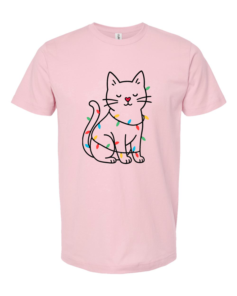 Cat with Lights Tee - Unisex Fine Jersey T-Shirt