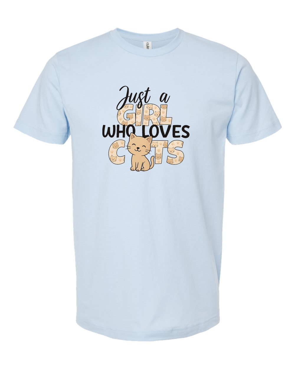 Just a Girl Who Loves Cats Tee - Unisex Fine Jersey T-Shirt