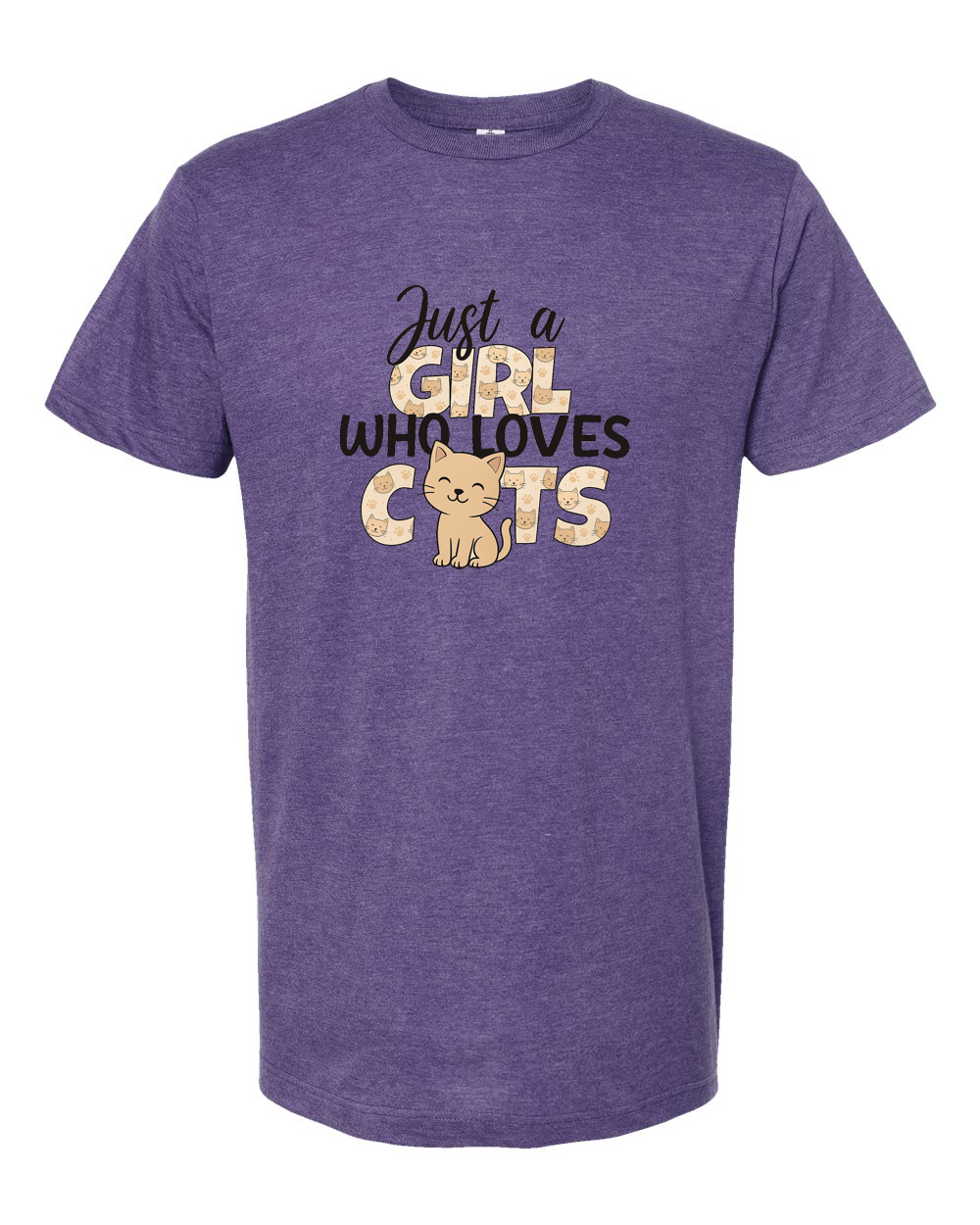 Just a Girl Who Loves Cats Tee - Unisex Fine Jersey T-Shirt