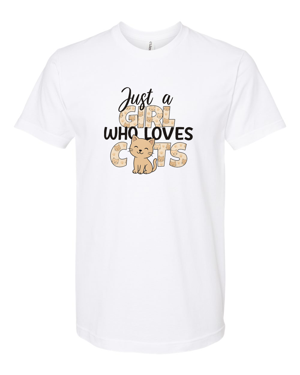 Just a Girl Who Loves Cats Tee - Unisex Fine Jersey T-Shirt