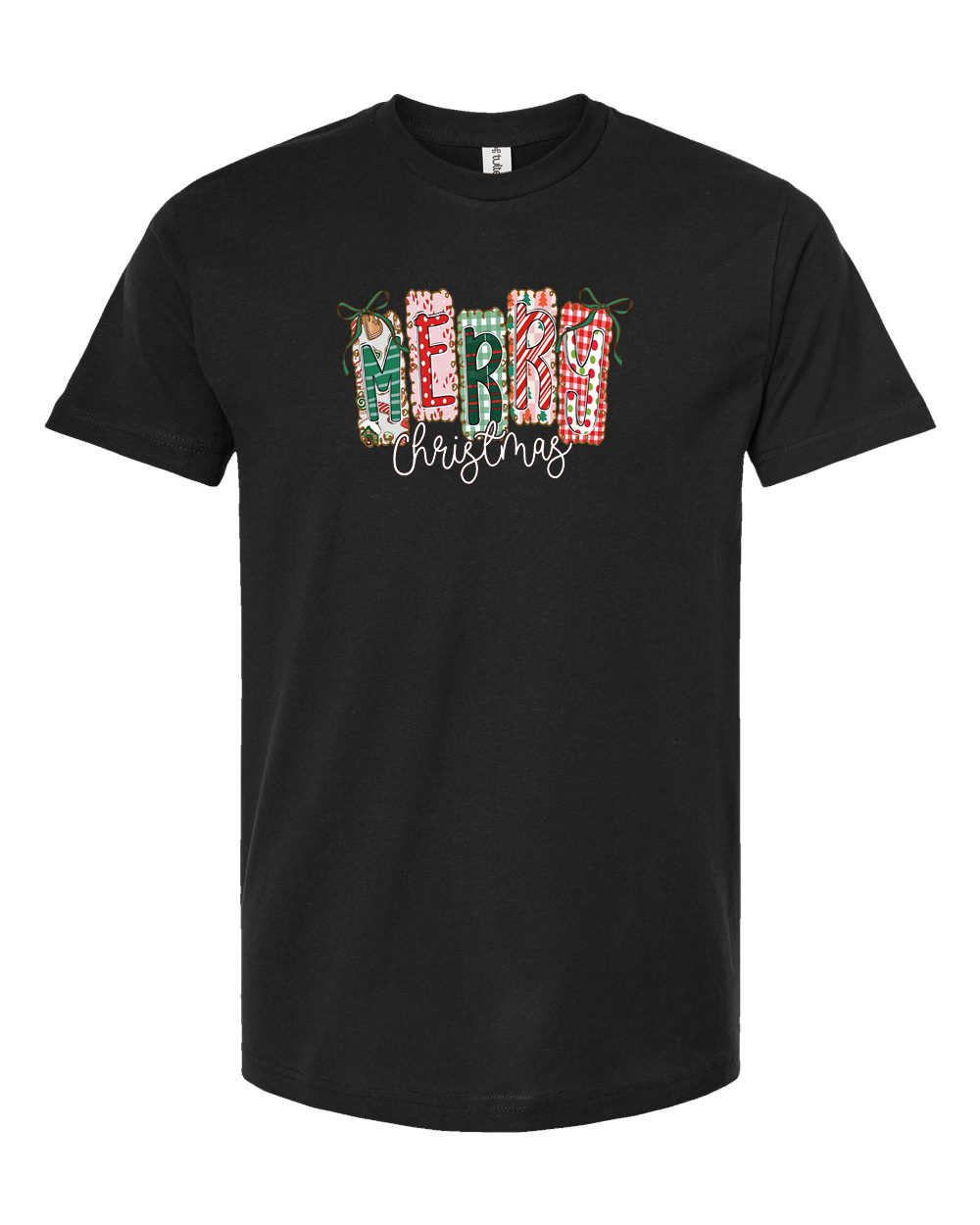 Merry Christmas Decorative Script Tee