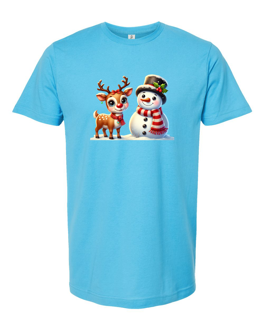 Snowman and Rudolph Tee
