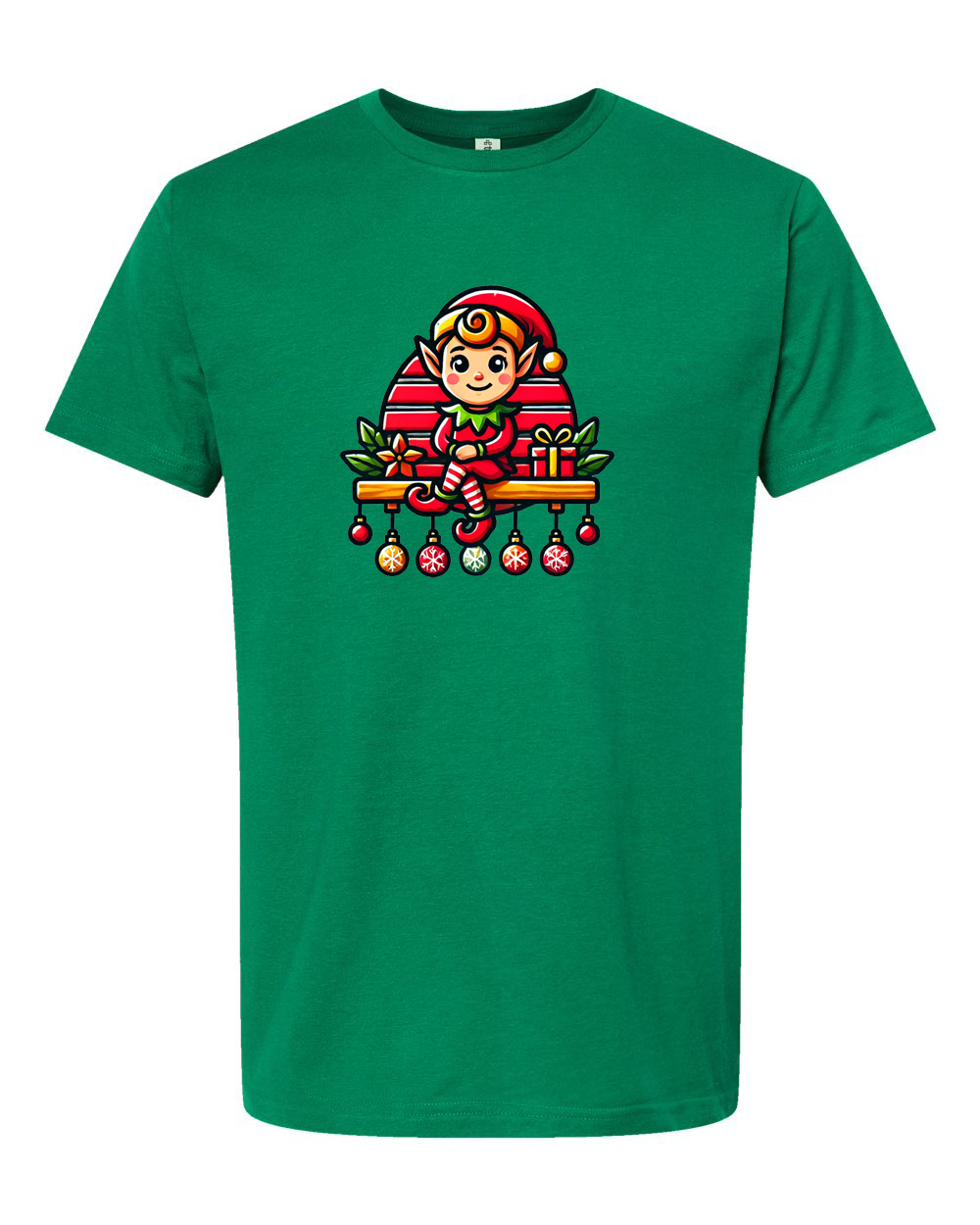 Cute Christmas Elf Holiday T‑Shirt