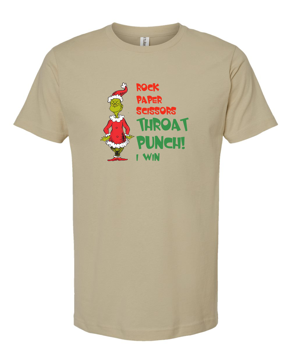 Rock Paper Scissors Christmas Statement Tee