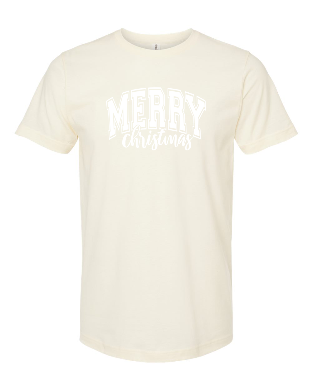 Black and White Merry Christmas Script Tee