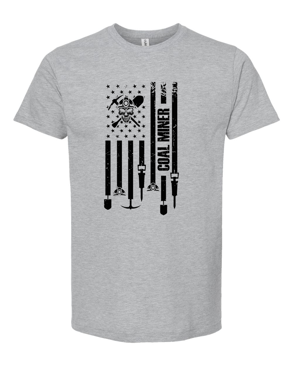 Coal Miner Flag Skull Graphic Shirt