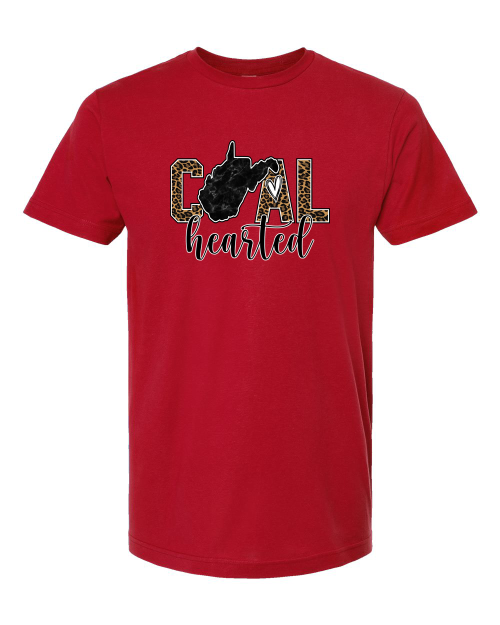 Coal Hearted Leopard WV Outline Shirt