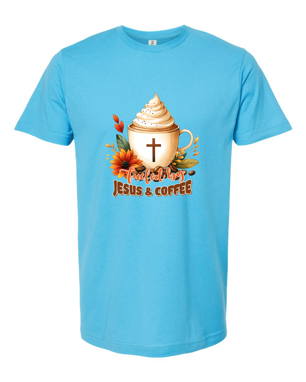 Fueled by Jesus and Coffee Faith Based Coffee Shirt