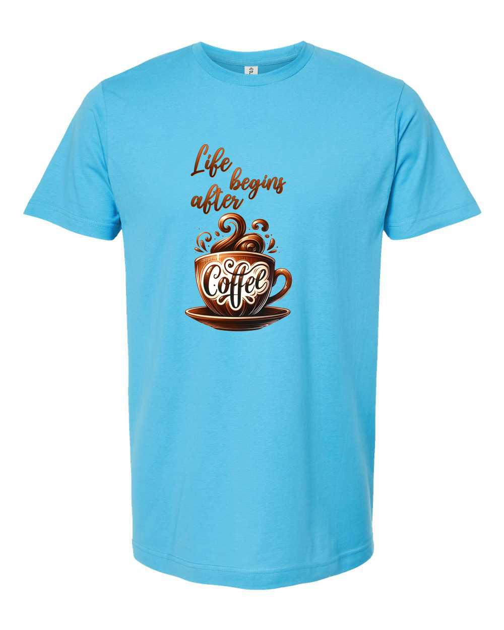 Life Begins After Coffee Script Coffee Quote Shirt