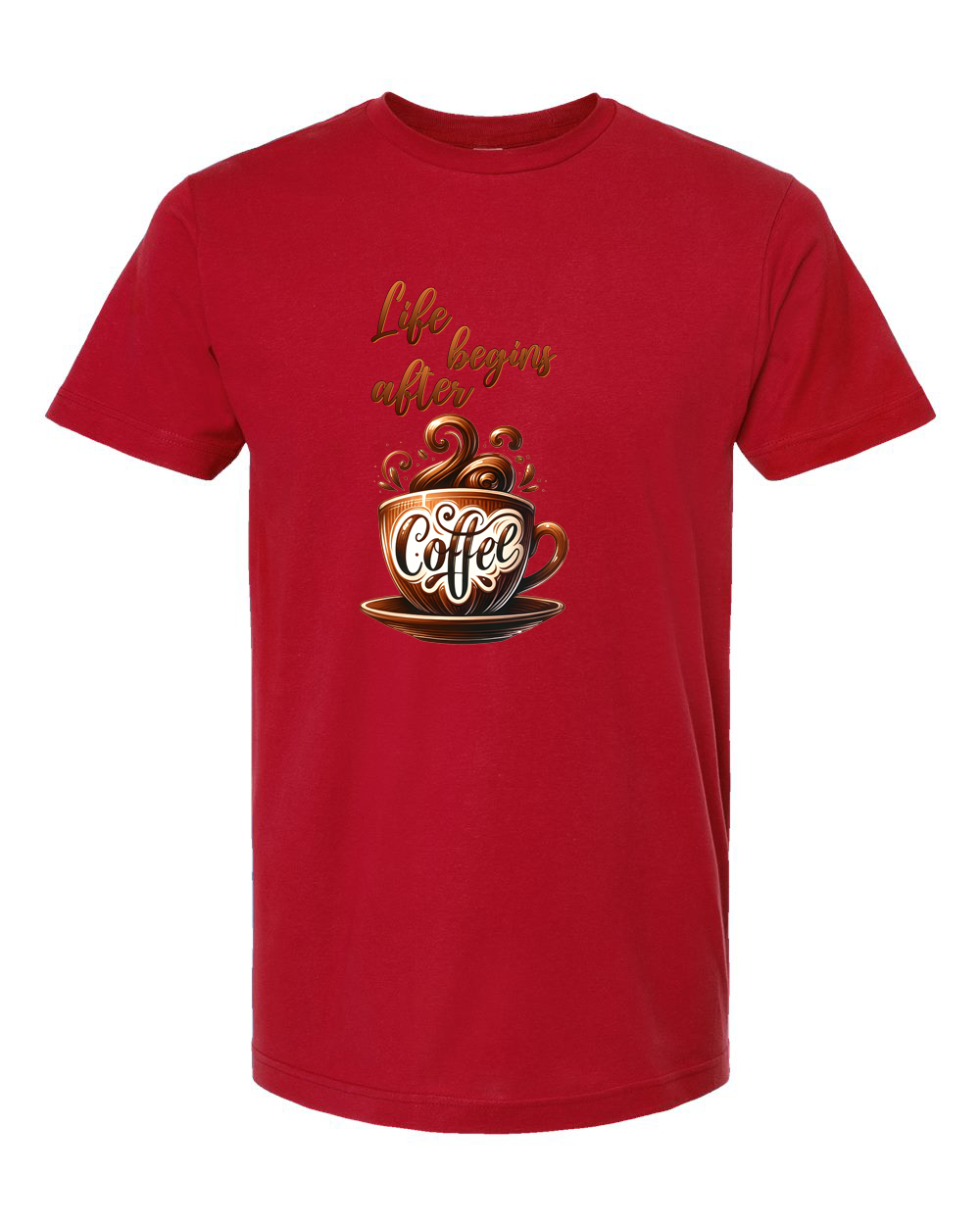 Life Begins After Coffee Script Coffee Quote Shirt