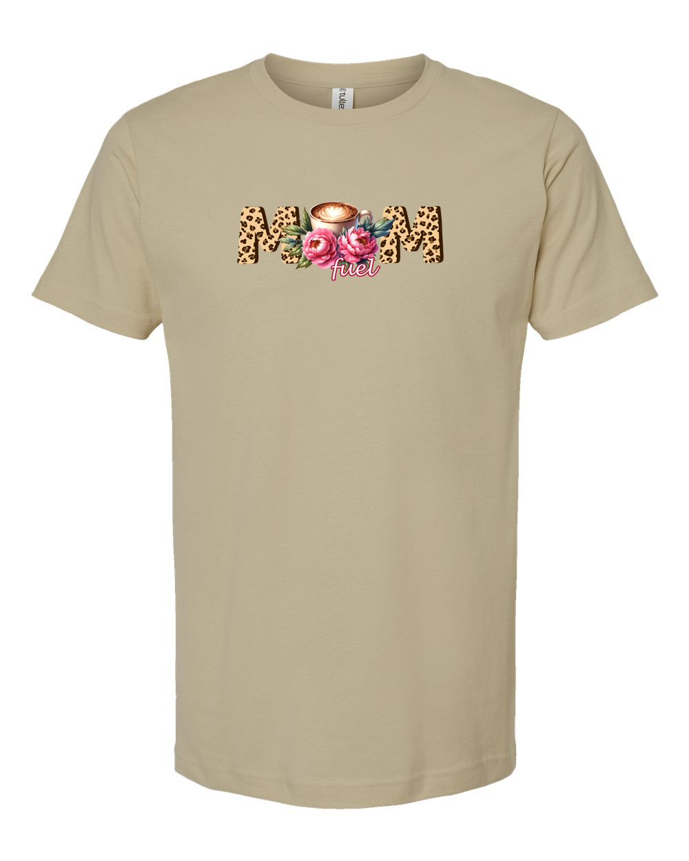 Mom Fuel Leopard Coffee Floral Graphic Shirt