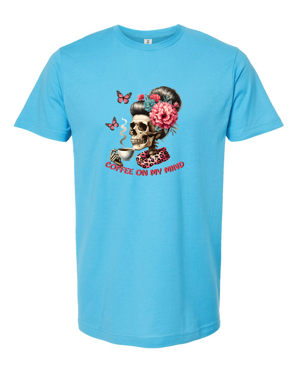 Coffee on My Mind Skeleton Leopard Coffee Shirt