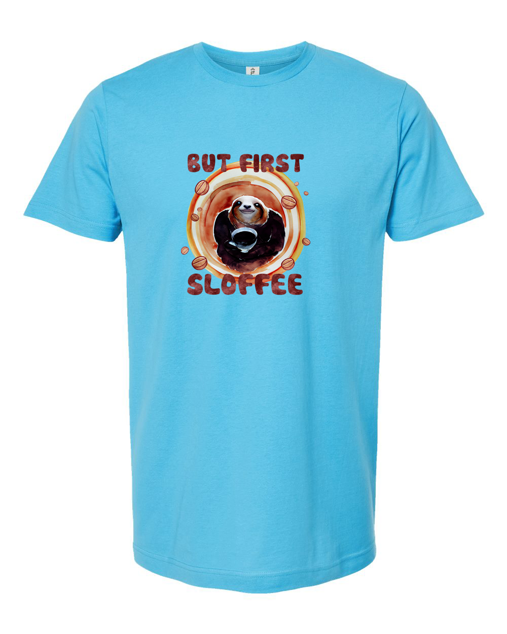 But First Sloffee Funny Sloth Coffee Graphic Tee