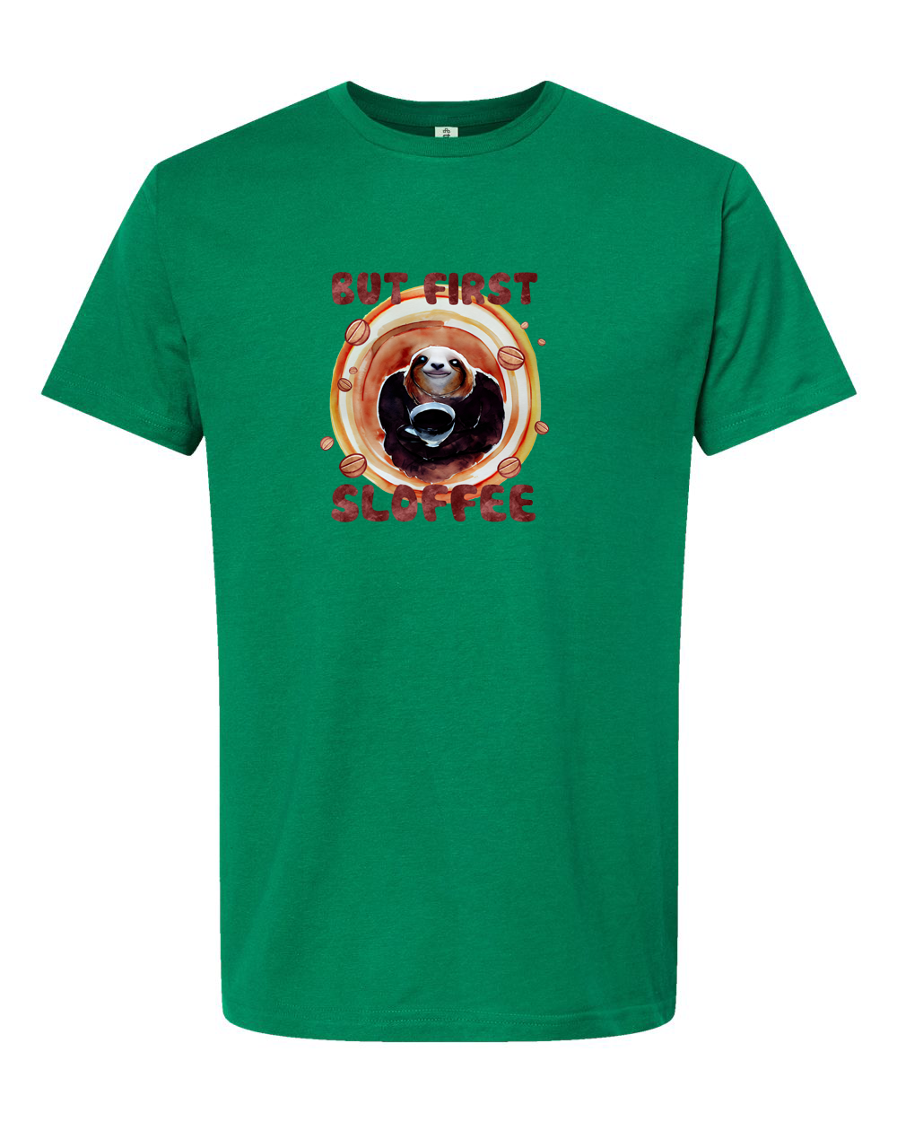 But First Sloffee Funny Sloth Coffee Graphic Tee