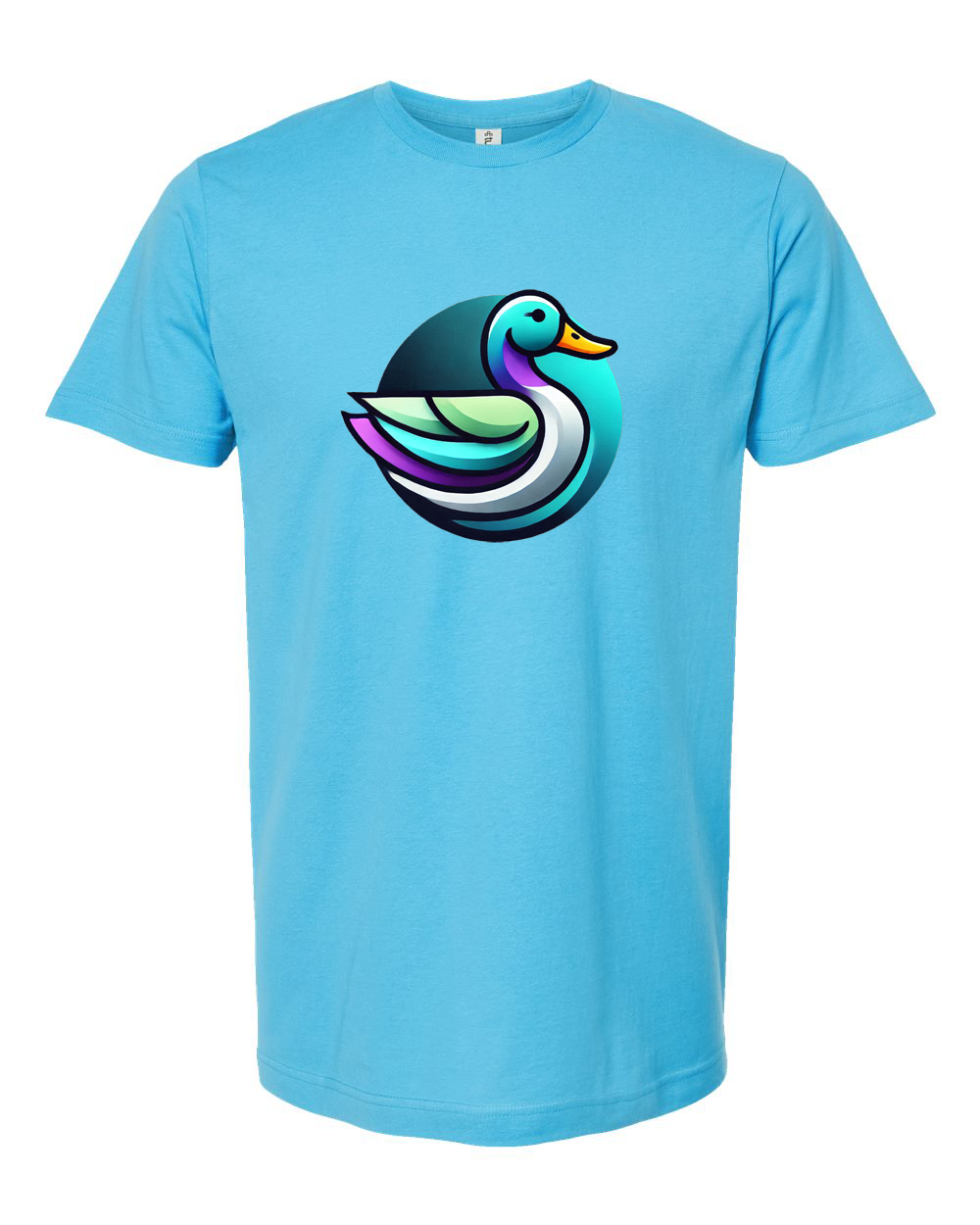 Colorful Duck Emblem Graphic T-Shirt