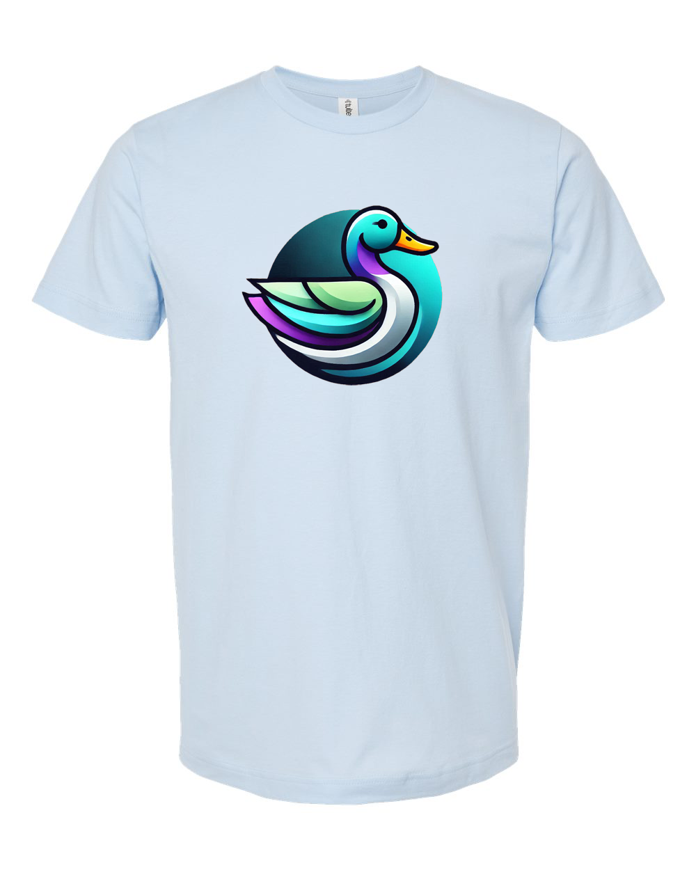 Colorful Duck Emblem Graphic T-Shirt