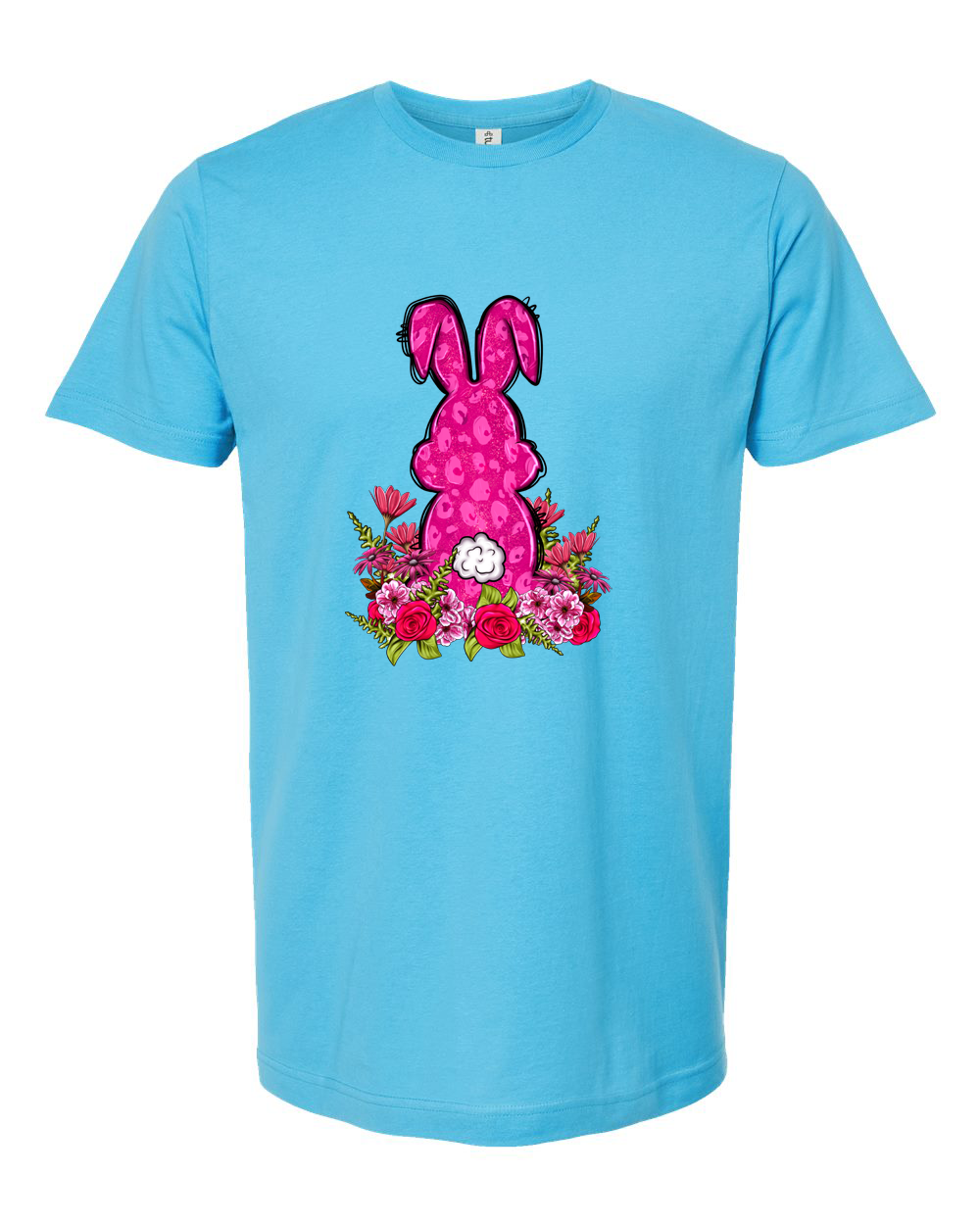 Pink Bunny Floral Easter Tee