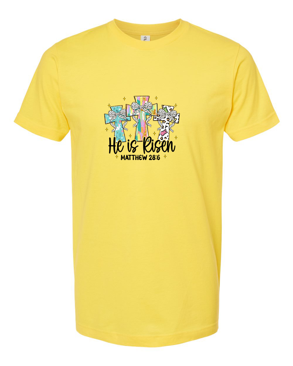 He Is Risen Floral Letter Tee