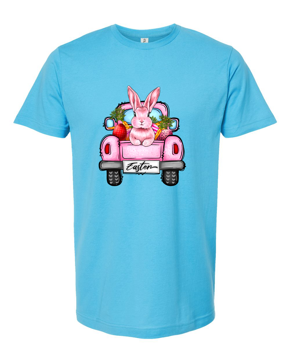 Pink Bunny Truck Easter Tee