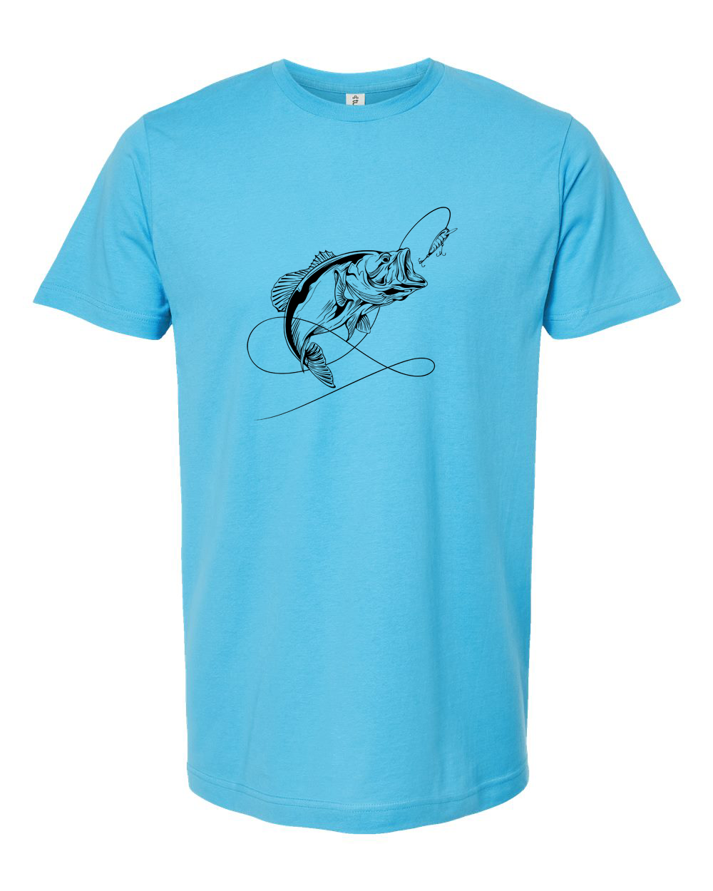 Minimal Line Art Fish Tee