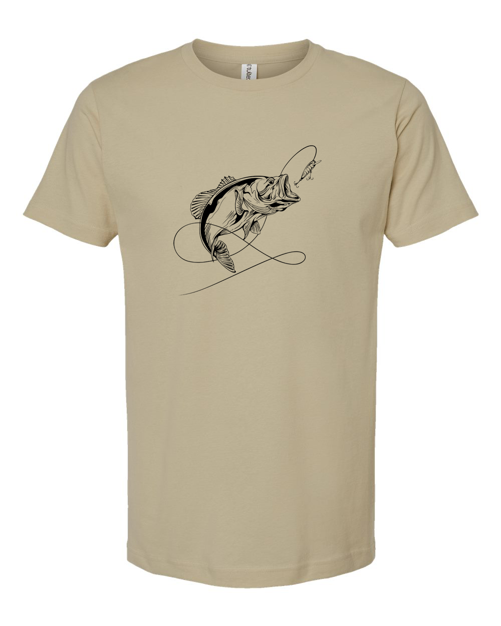 Minimal Line Art Fish Tee