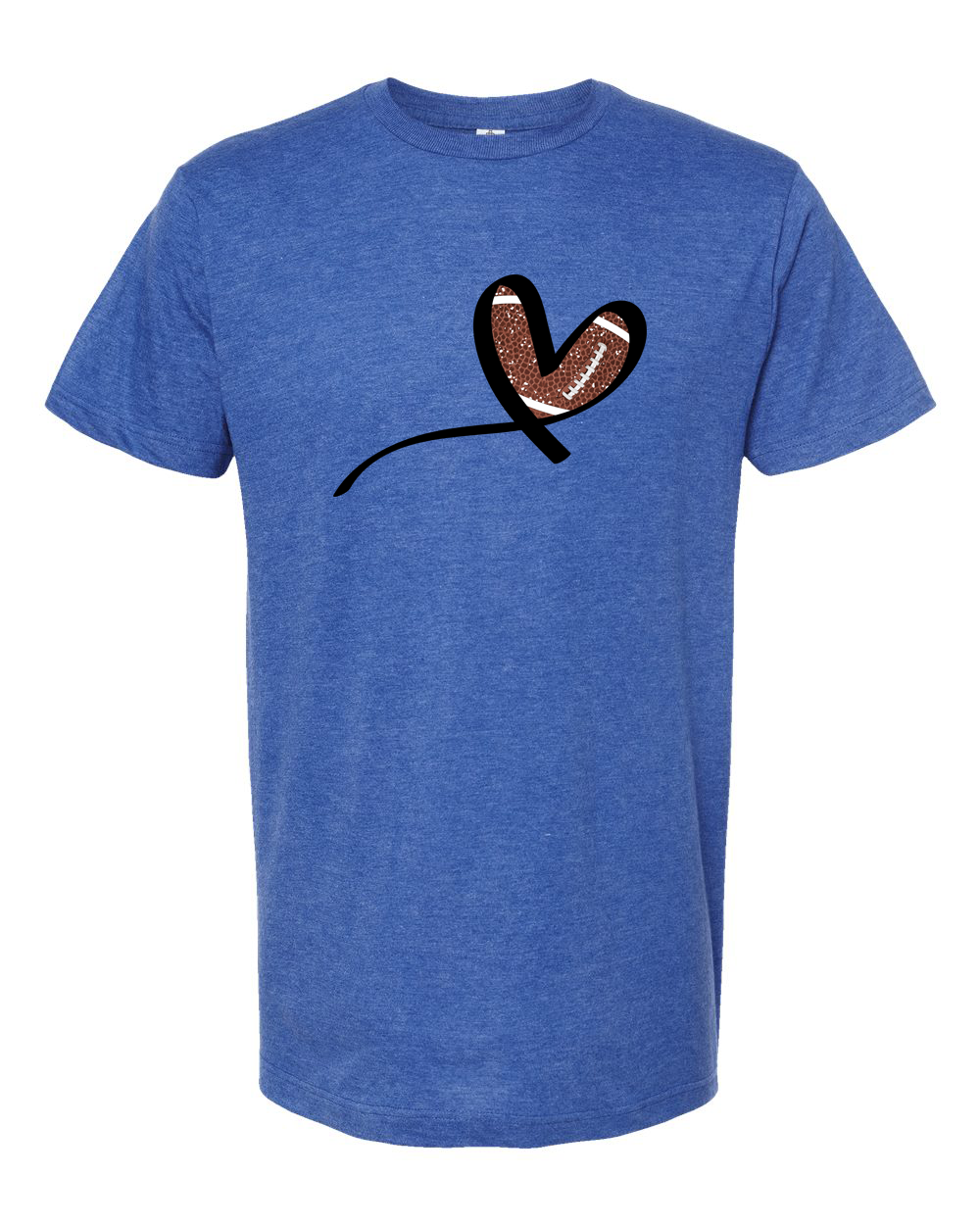 Distressed Football Heart Shirt