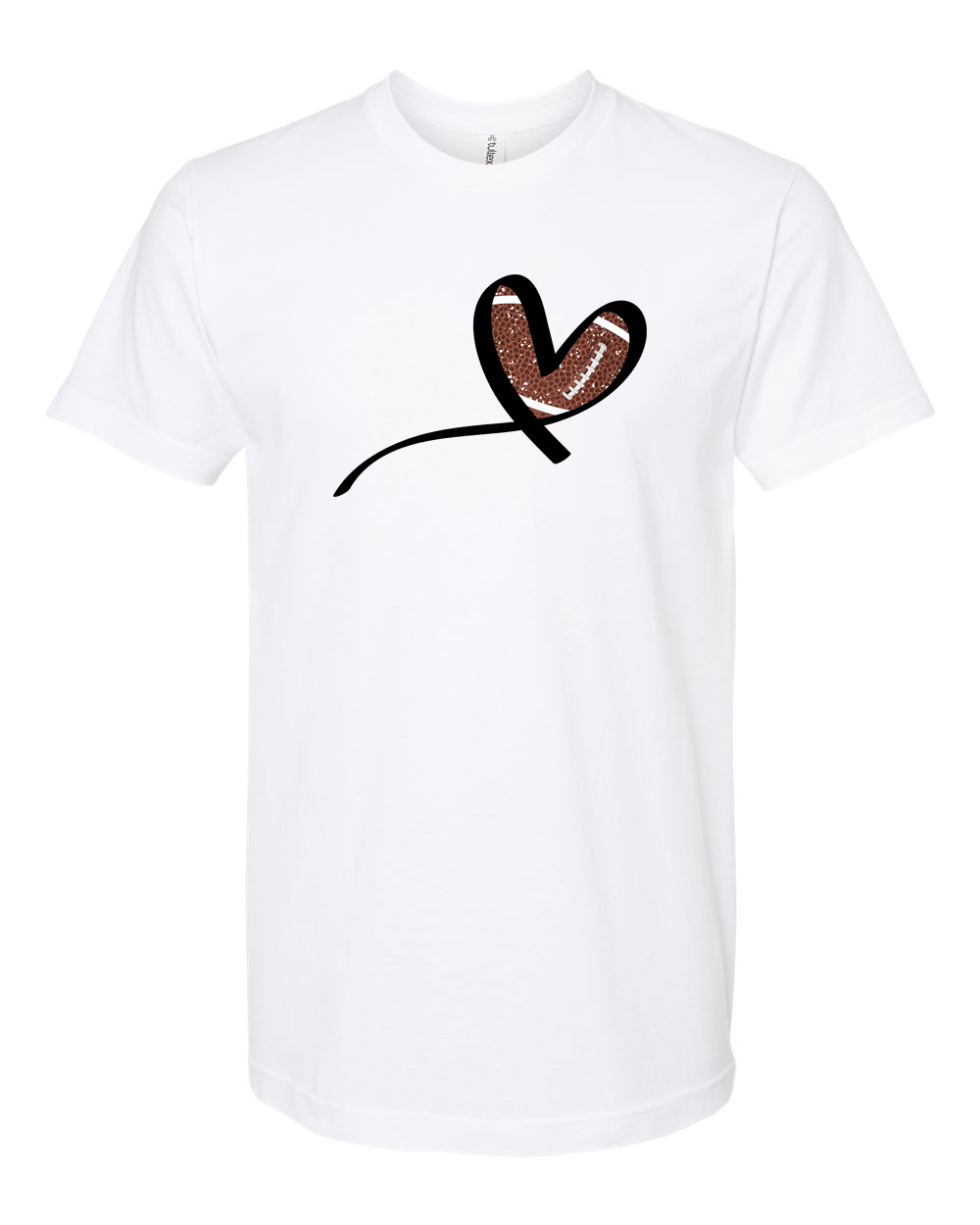 Distressed Football Heart Shirt