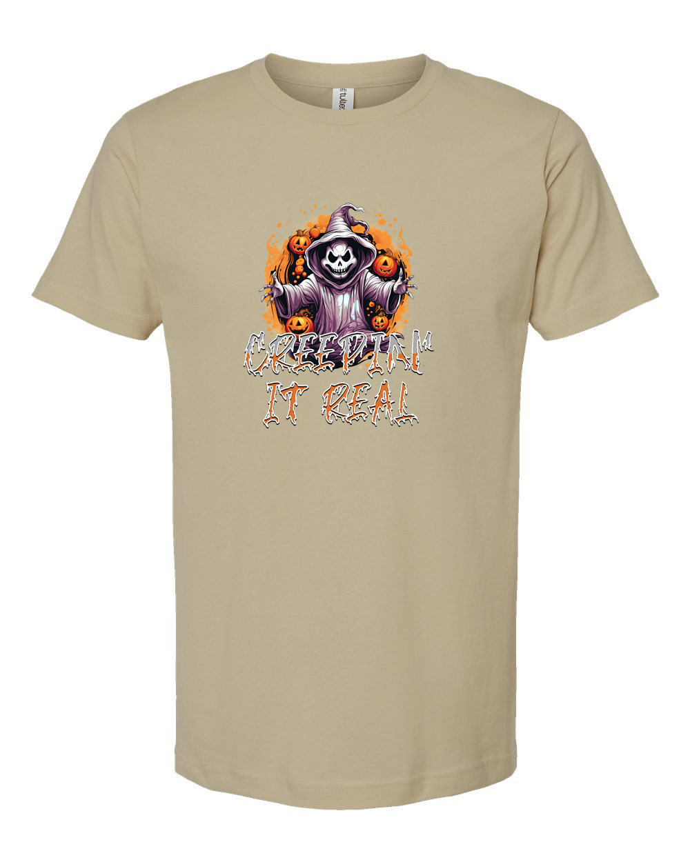 Creepin It Real Grim Reaper Halloween Graphic Tee