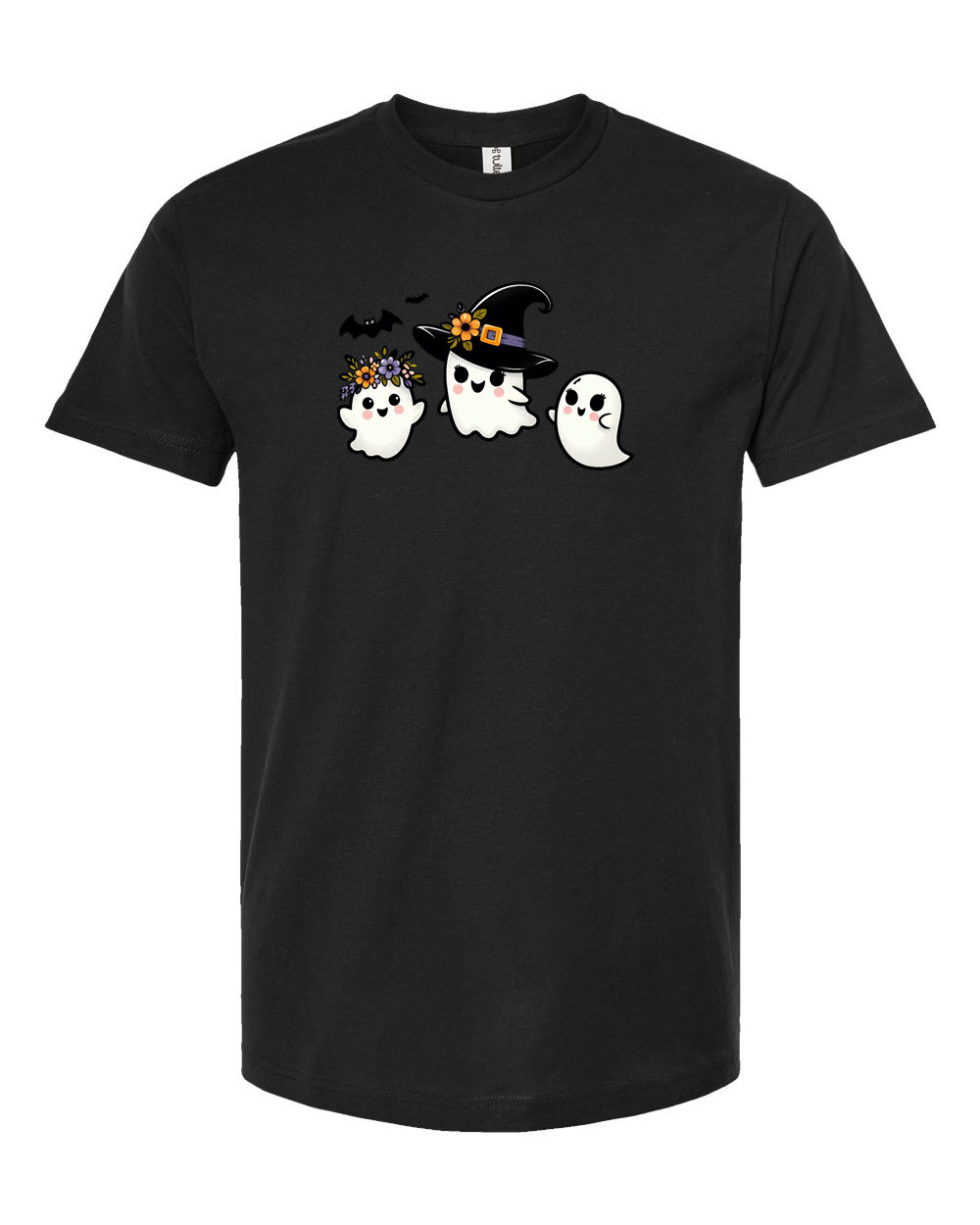 Cute Ghost Trio Halloween Graphic Tee