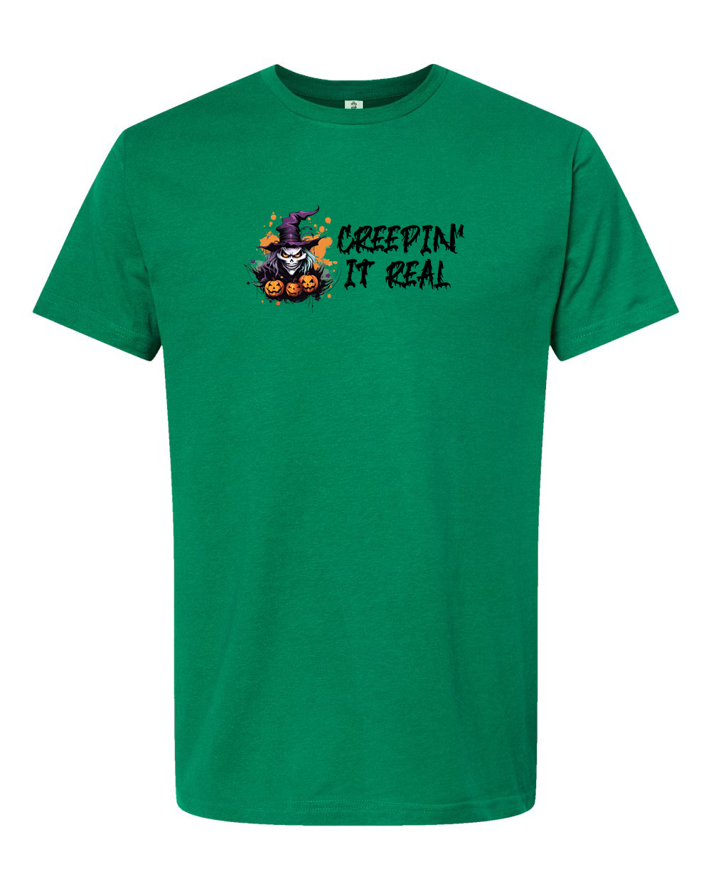 Creepin It Real Cute Halloween Scene Graphic Tee