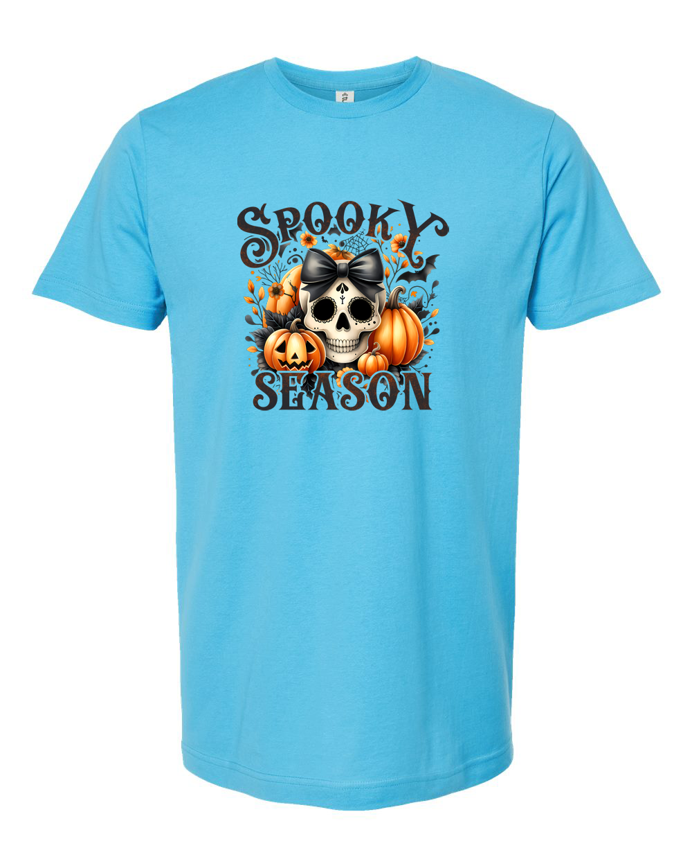 Spooky Season Skull Pumpkin Halloween Graphic Tee