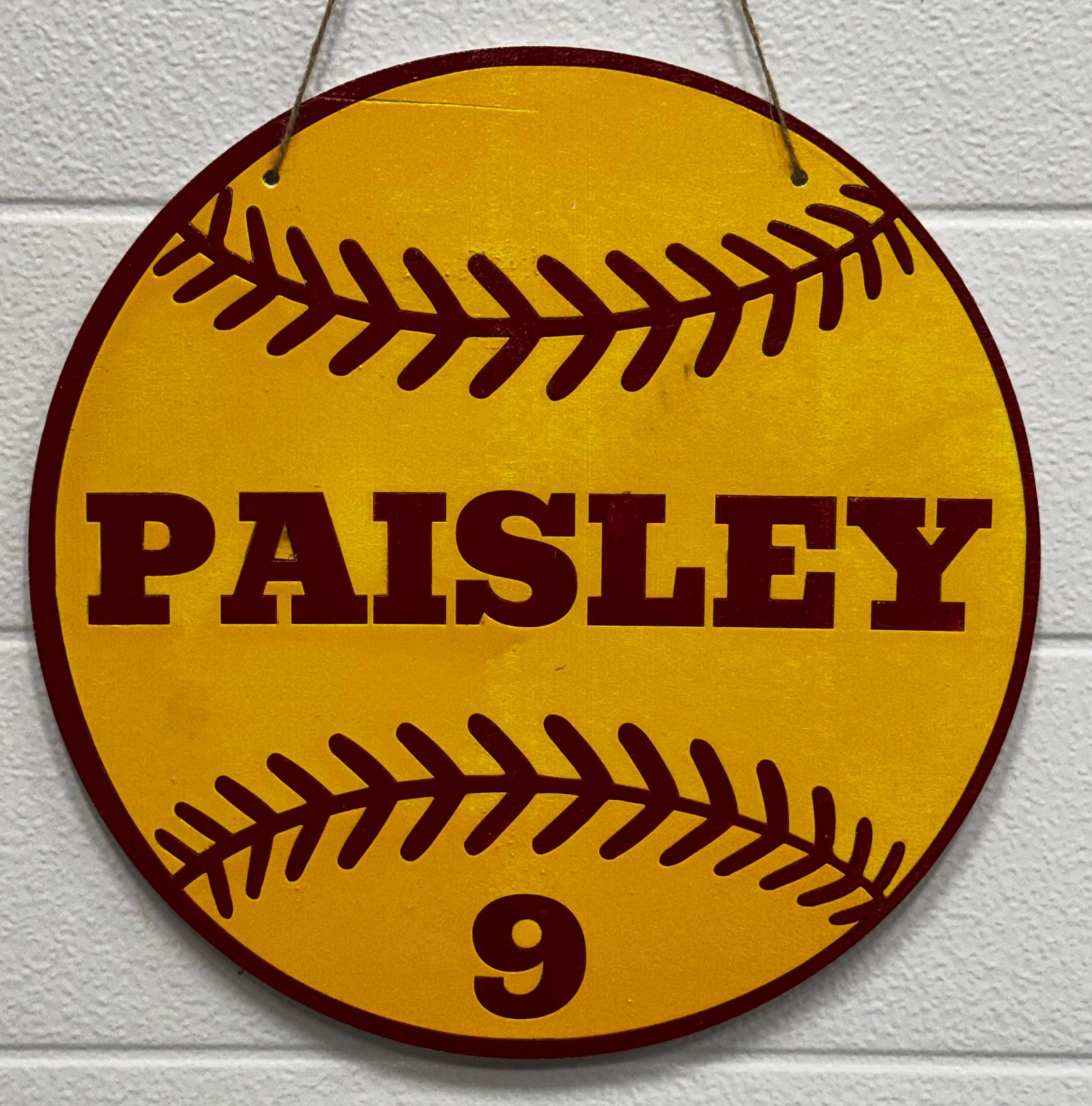 Custom Wooden Softball Sign (Pre-Order / Event Delivery Available)