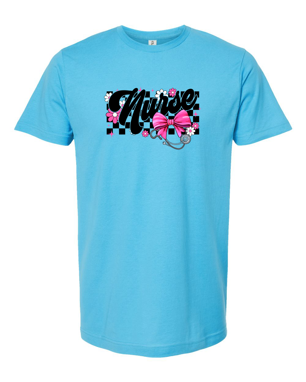 Pink Bow and Heartbeat Nurse T-Shirt Design