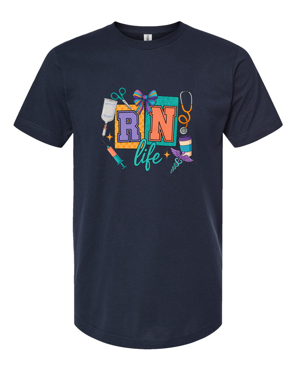 RN Life Colorful Medical Icon T-Shirt Design