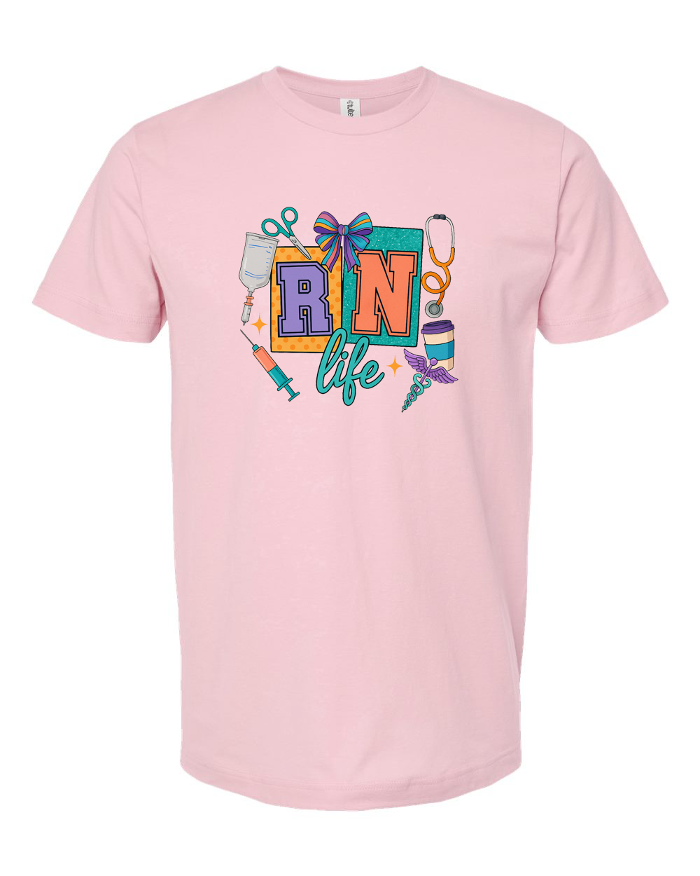 RN Life Colorful Medical Icon T-Shirt Design