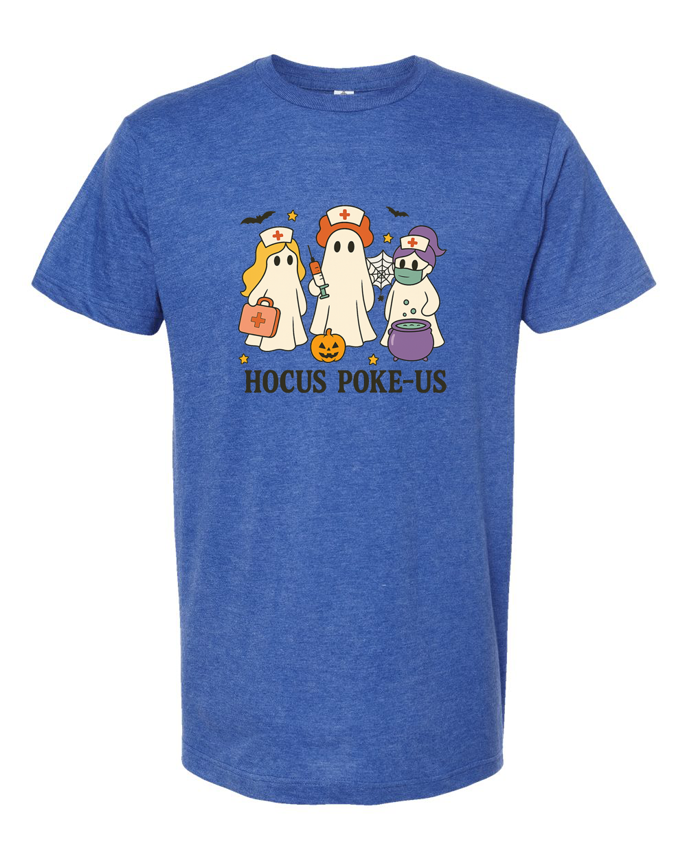 Hocus Poke-Us Halloween Nurse Ghost T-Shirt Design