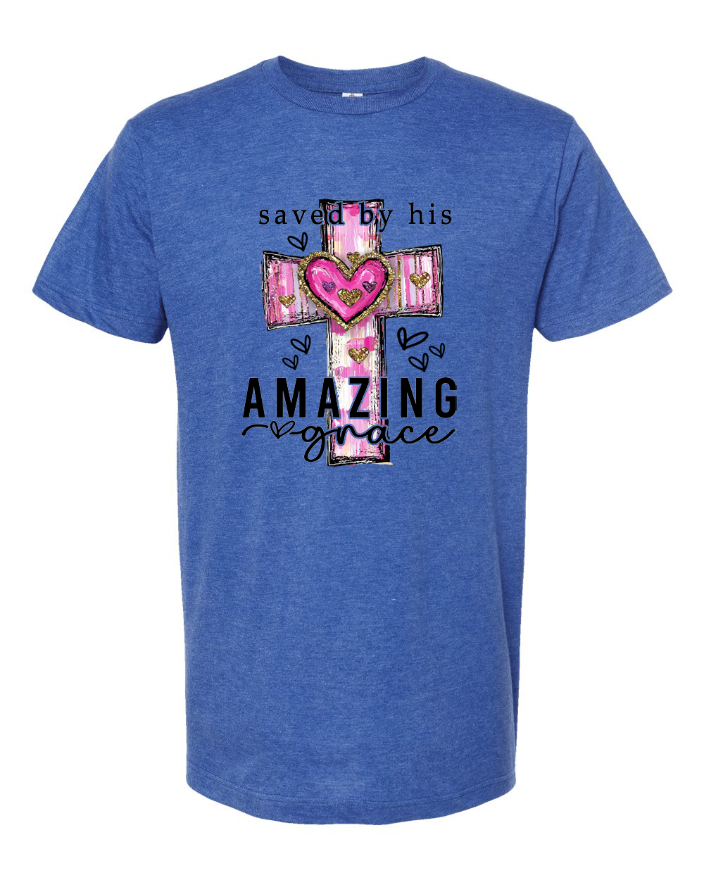 Saved By His Amazing Grace Distressed Shirt